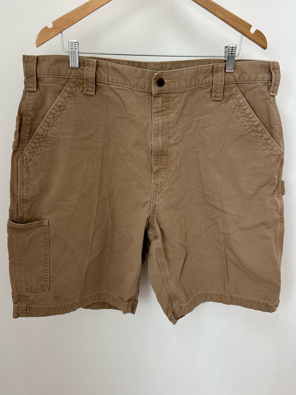 Carhartt B147 DKH Canvas Utility Work Shorts Loose Fit Carpenter Tan 40